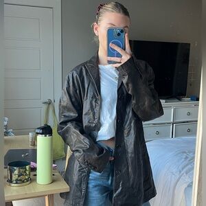 Beautiful Men’s John Varvatos Chocolate Brown Leather Jacket!